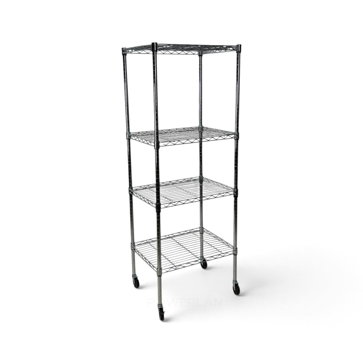 Metallika Scaffale Modulare in Acciaio Cromato 60 × 45 × H 152 cm, 4 Ripiani