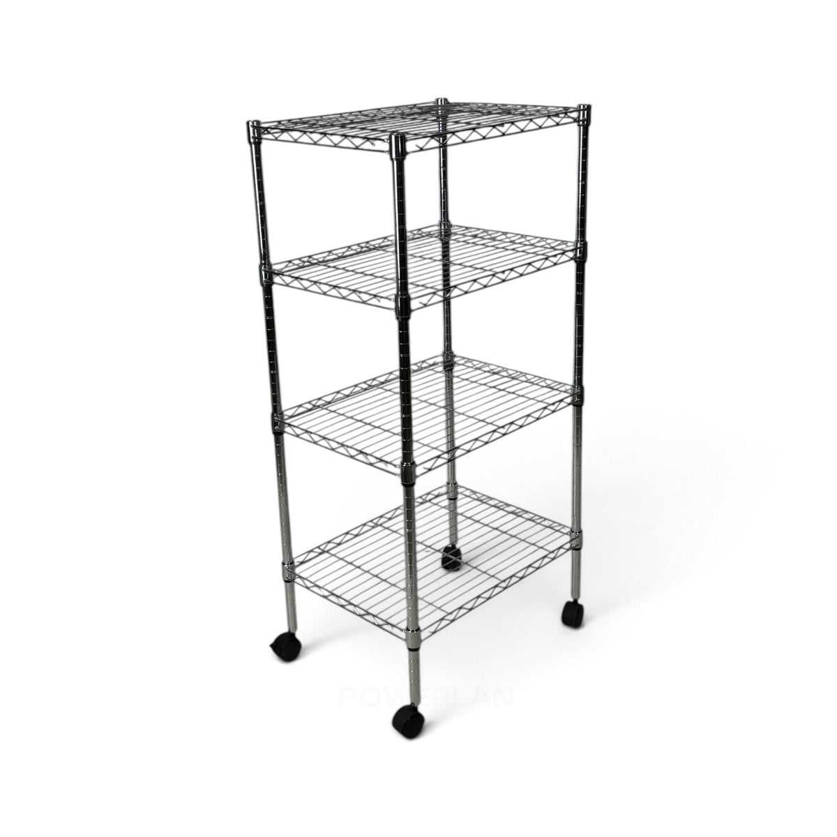 Metallika Scaffale Modulare in Acciaio Cromato 60 × 35 × H 122 cm, 4 Ripiani