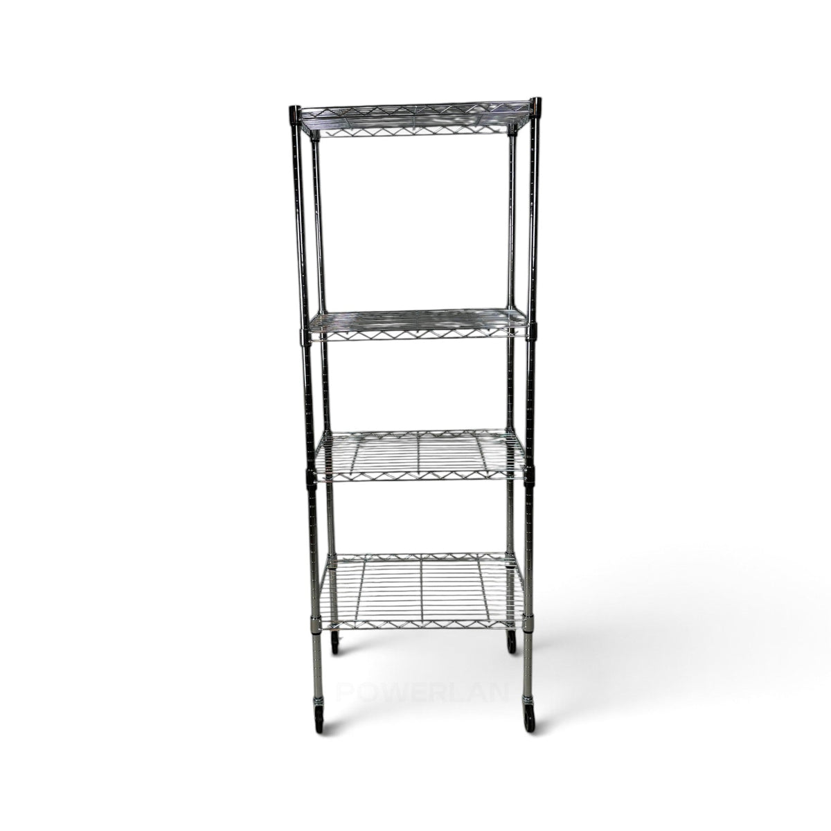 Metallika Scaffale Modulare in Acciaio Cromato 60 × 45 × H 152 cm, 4 Ripiani