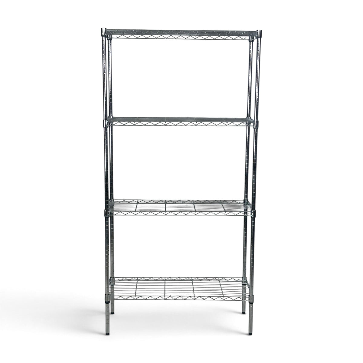 Metallika Scaffale Modulare in Acciaio Cromato 75 × 35 × H 152 cm, 4 Ripiani