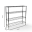 Metallika Scaffale Modulare in Acciaio Cromato 122 × 35 × H 122 cm, 4 Ripiani