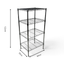 Metallika Scaffale Modulare in Acciaio Cromato 60 × 35 × H 122 cm, 4 Ripiani