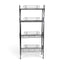 Metallika Scaffale Modulare in Acciaio Cromato 75 × 35 × H 152 cm, 4 Ripiani