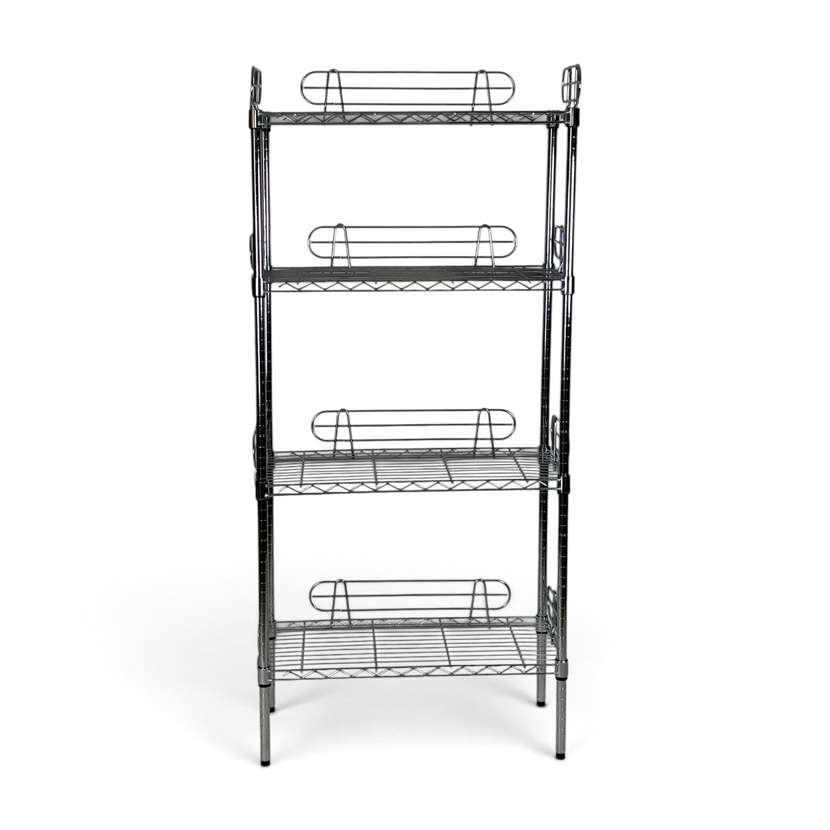 Metallika Scaffale Modulare in Acciaio Cromato 75 × 35 × H 222 cm, 4 Ripiani