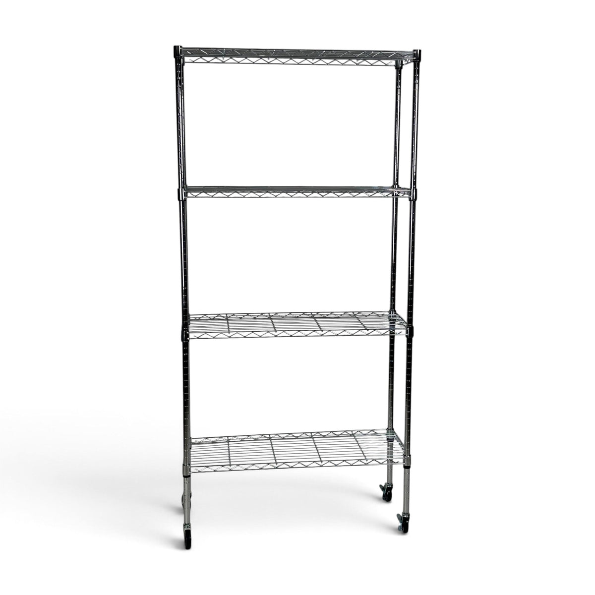 Metallika Scaffale Modulare in Acciaio Cromato 75 × 35 × H 152 cm, 4 Ripiani