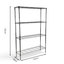 Metallika Scaffale Modulare in Acciaio Cromato 122 × 35 × H 182 cm, 4 Ripiani