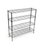 Metallika Scaffale Modulare in Acciaio Cromato 122 × 35 × H 122 cm, 4 Ripiani