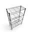 Metallika Scaffale Modulare in Acciaio Cromato 90 × 45 × H 122 cm, 4 Ripiani