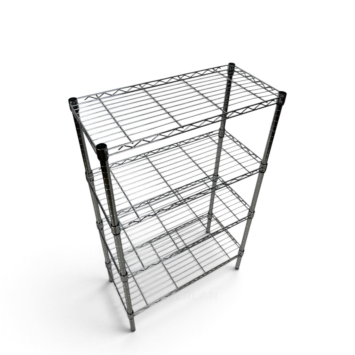 Metallika Scaffale Modulare in Acciaio Cromato 90 × 45 × H 122 cm, 4 Ripiani
