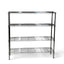 Metallika Scaffale Modulare in Acciaio Cromato 122 × 35 × H 122 cm, 4 Ripiani