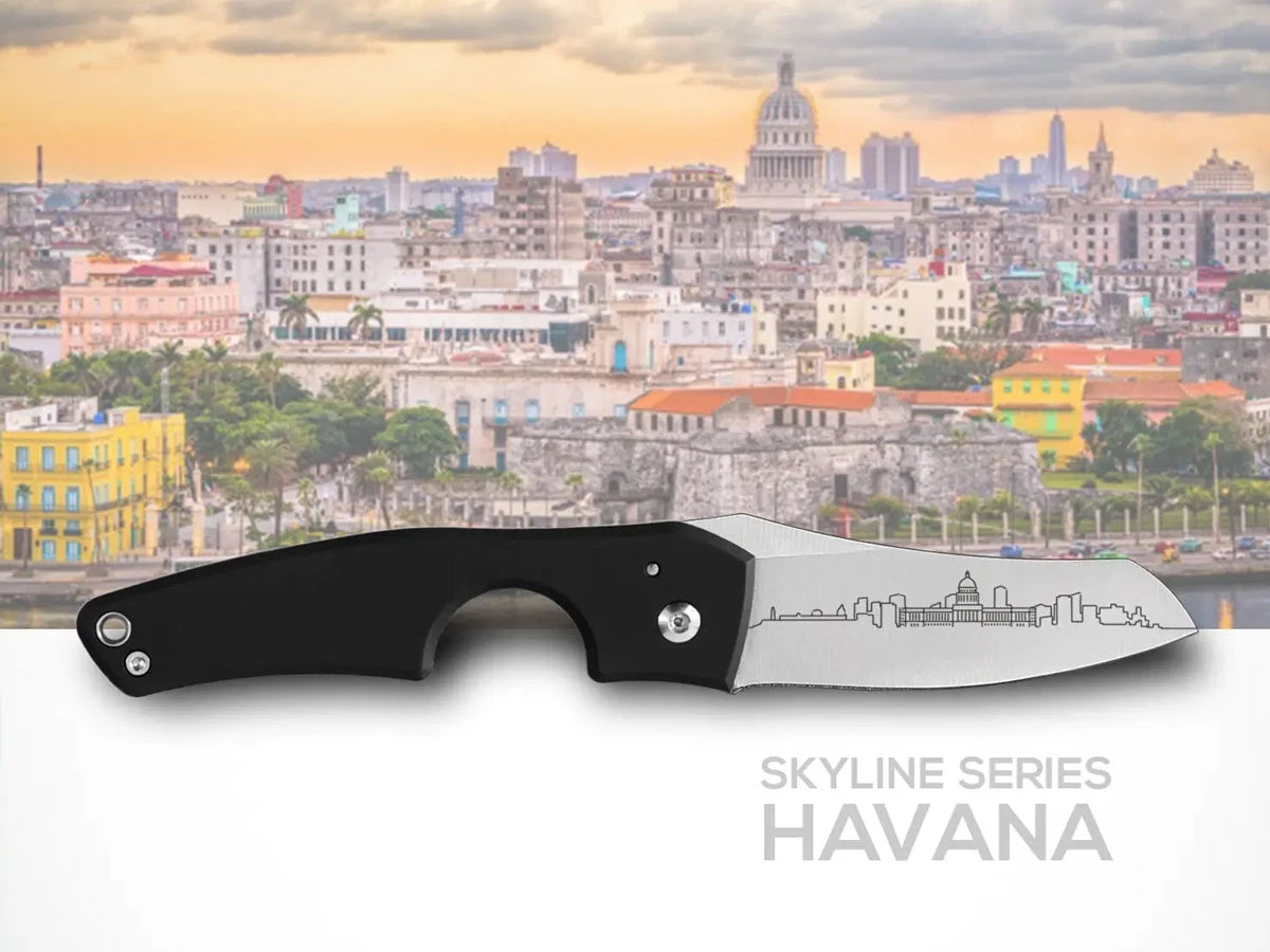 Les Fines Lames TAGLIASIGARI LE PETIT SKYLINES-HAVANA ANODIZED BLACK