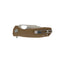 Honey Badger Clip Point Medium HB4070 tan, dettaglio manico FRN e flipper
