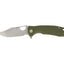 Honey Badger Clip Point Medium FRN verde HB4071, lama 8Cr13MoV falso filo Bowie