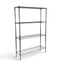Metallika Scaffale Modulare in Acciaio Cromato 122 × 35 × H 182 cm, 4 Ripiani