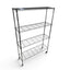 Metallika Scaffale Modulare in Acciaio Cromato 122 × 35 × H 152 cm, 4 Ripiani