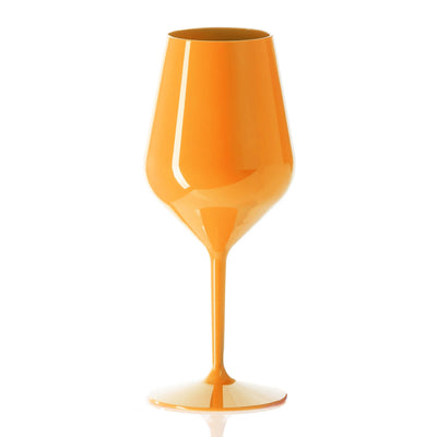 Goldplast Wine Cocktail Set 6 Calici Arancioni in Tritan Infrangibili da 470 ml