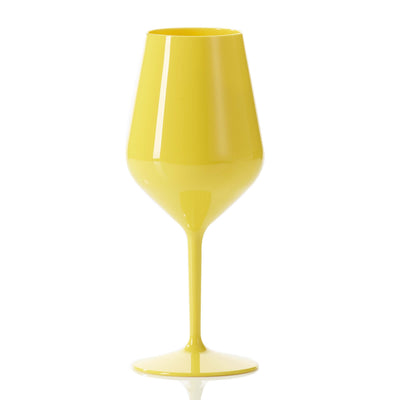 Goldplast Wine Cocktail Set 6 Calici Gialli in Tritan Infrangibili da 470 ml