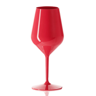Goldplast Wine Cocktail Set 6 Calici Rossi in Tritan Infrangibili da 470 ml