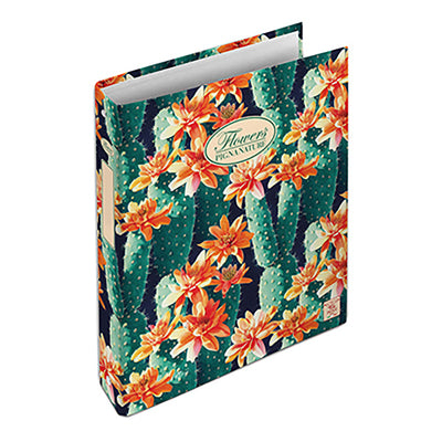 Raccoglitore Nature Flowers - A4 - cm 4 anelli da 30mm - dorso 4 cm - Pigna
