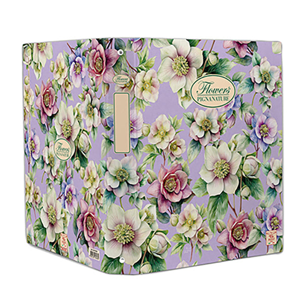 Raccoglitore Nature Flowers - A4 - cm 4 anelli da 30mm - dorso 4 cm - Pigna
