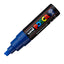 Marcatore a base d'acqua Uni Posca PC8K - punta large a scalpello 8,0mm - blu  - Uni Mitsubishi