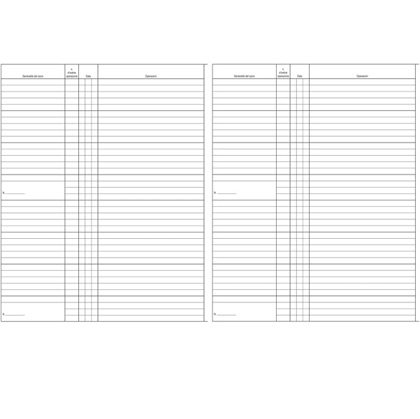 Registro libro soci SPA/SRL - 31 x 24,5 - 47pg - numerate - Edipro