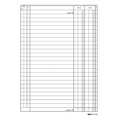 Registro cassa entrate/uscite - 24 x 17cm - 100 fogli - Edipro