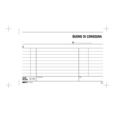 Blocco buoni di consegna - 50/50 fogli ricalcanti - 10x17cm - Edipro