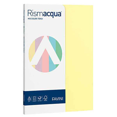Carta Rismacqua Small - A4 - 200 gr - mix 5 colori - Favini - conf. 50 fogli