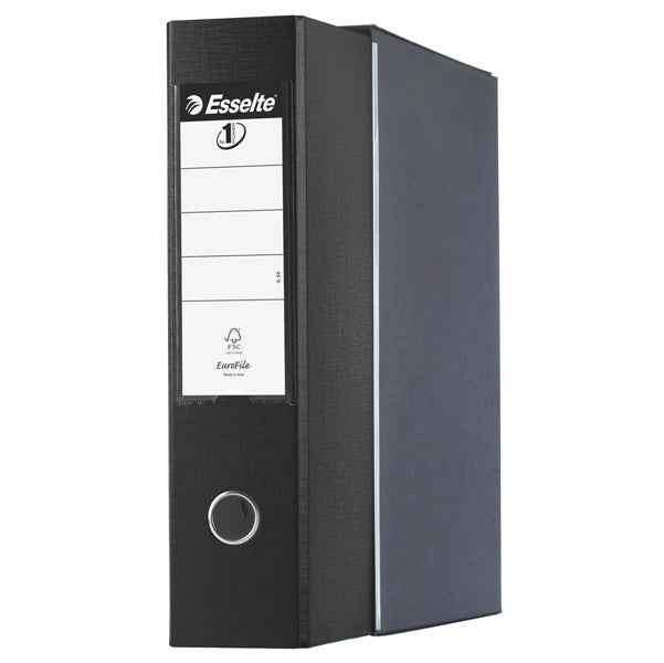 Registratore Eurofile G55 - dorso 8 cm - protocollo 23 x 33 cm - nero - Esselte
