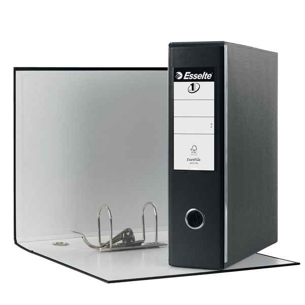 Registratore Eurofile G53 - dorso 8 cm - commerciale 23 x 30 cm - nero - Esselte