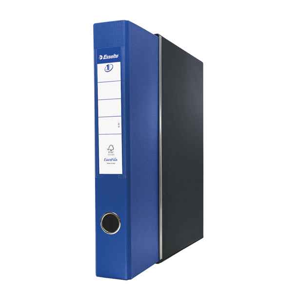 Registratore Eurofile G54 - dorso 5 cm - protocollo 23 x 33 cm - blu - Esselte