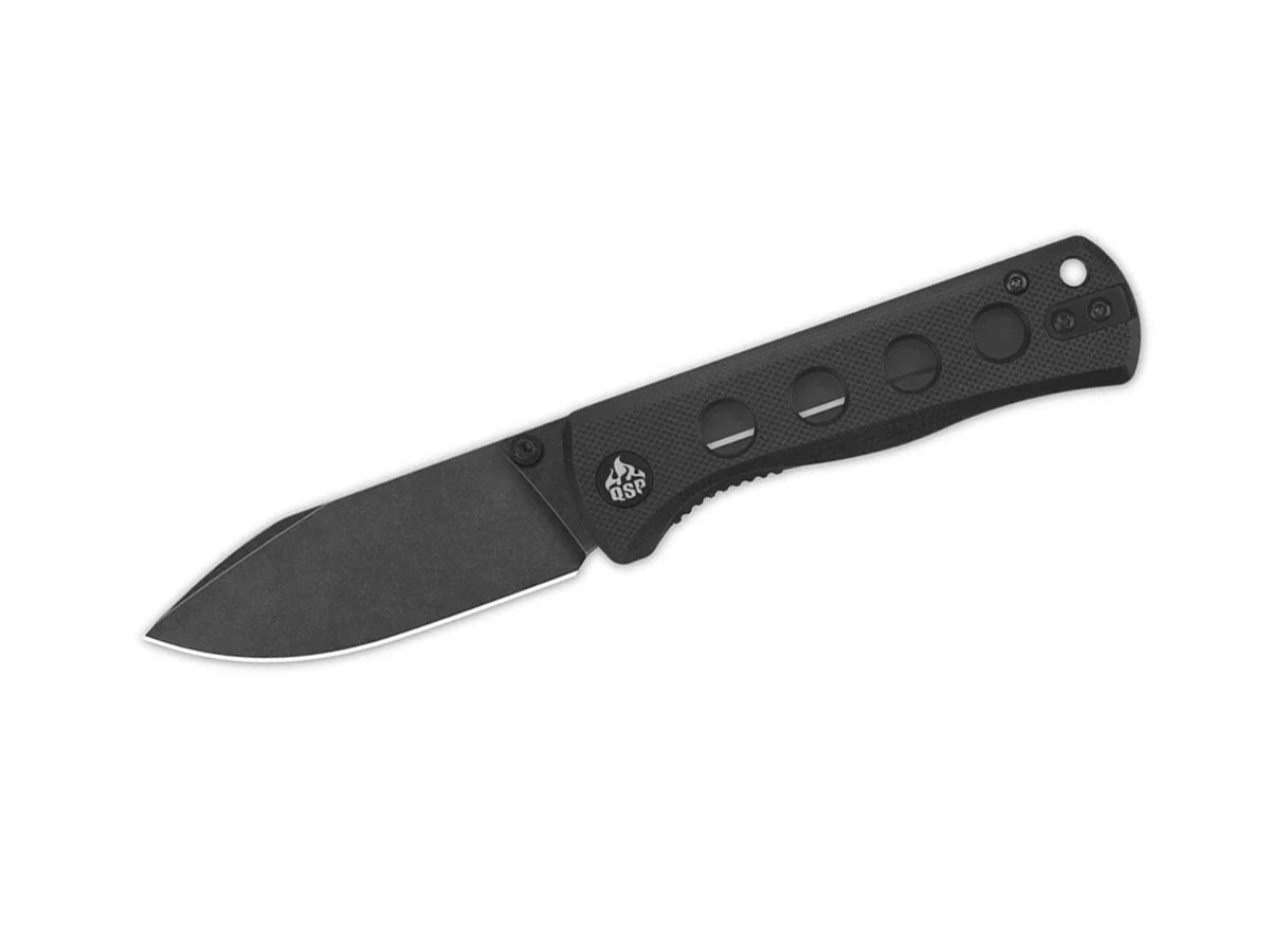 Coltello EDC QSP Canary Folder G-10 14C28N black stonewash nero QS150-A2