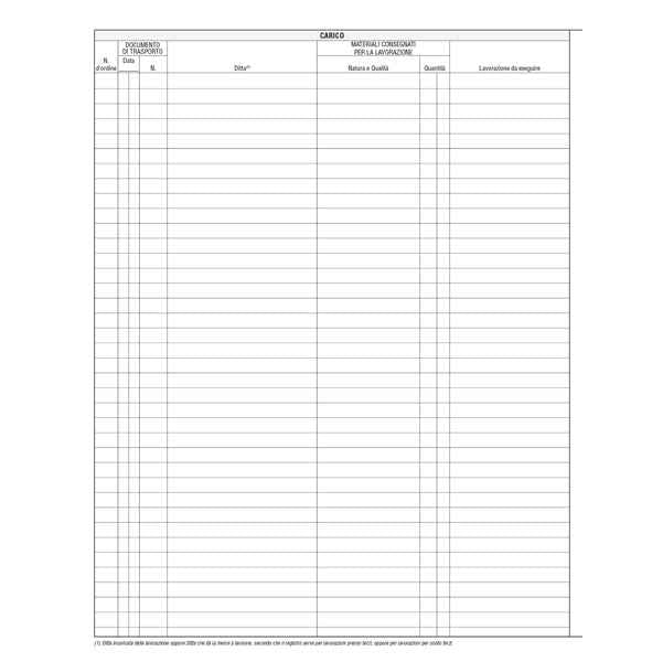 Registro merci in lavorazione - 31 x 24cm - 47 fogli - Edipro