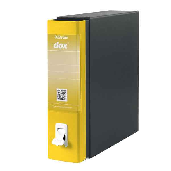 Registratore Dox 1 - dorso 8 cm - commerciale 23 x 29,7 cm - giallo - Esselte Dox