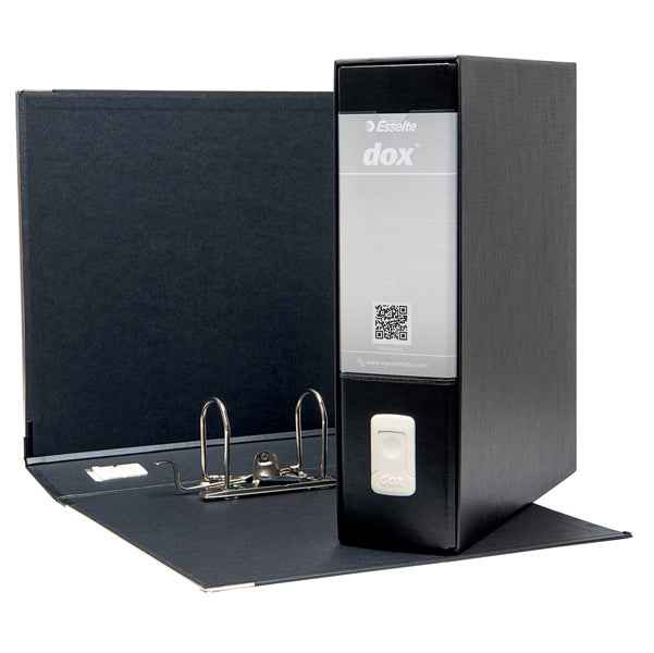 Registratore Dox 1 - dorso 8 cm - commerciale 23 x 29,7 cm - nero - Esselte Dox