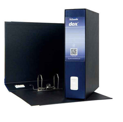 Registratore Dox 2 - dorso 8 cm - protocollo 23 x 34 cm - blu - Esselte Dox