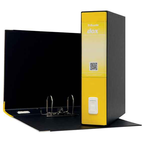 Registratore Dox 2 - dorso 8 cm - protocollo 23 x 34 cm - giallo - Esselte Dox