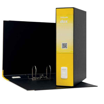 Registratore Dox 2 - dorso 8 cm - protocollo 23 x 34 cm - giallo - Esselte Dox