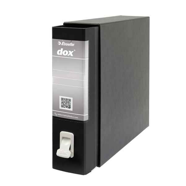 Registratore Dox 2 - dorso 8 cm - protocollo 23 x 34 cm - nero - Esselte Dox