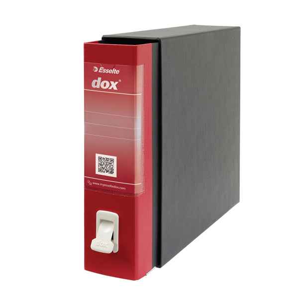 Registratore Dox 2 - dorso 8 cm - protocollo 23 x 34 cm - rosso - Esselte Dox