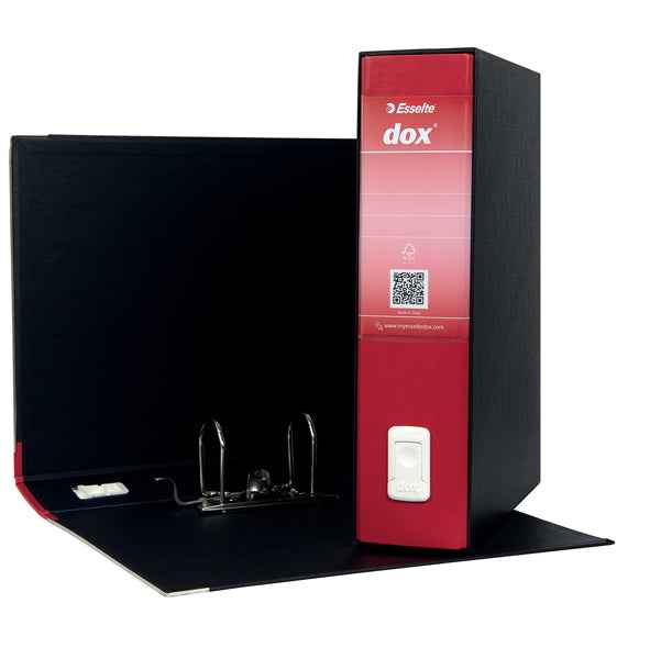 Registratore Dox 2 - dorso 8 cm - protocollo 23 x 34 cm - rosso - Esselte Dox