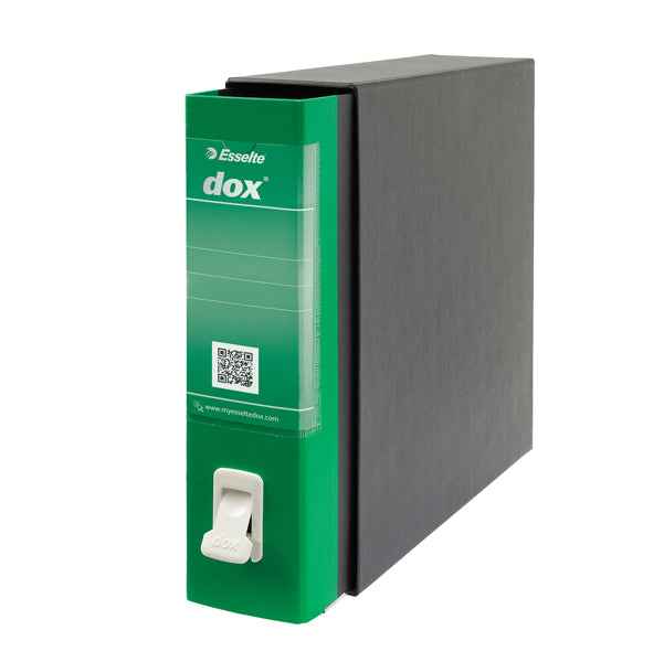 Registratore Dox 2 - dorso 8 cm - protocollo 23 x 34 cm - verde - Esselte Dox