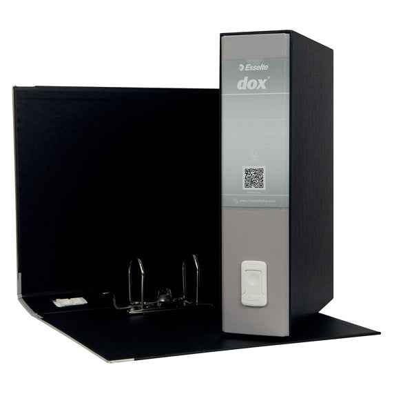 Registratore Dox 2 - dorso 8 cm - protocollo 23 x 34 cm - grigio chiaro - Esselte Dox