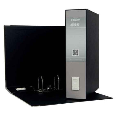 Registratore Dox 2 - dorso 8 cm - protocollo 23 x 34 cm - grigio chiaro - Esselte Dox