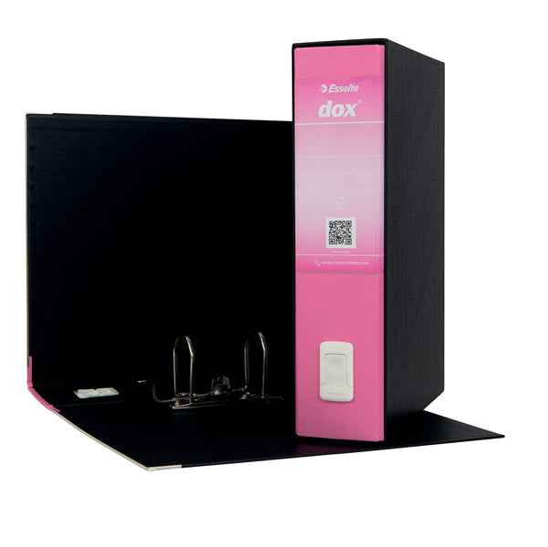 Registratore Dox 2 - dorso 8 cm - protocollo 23 x 34 cm - rosa - Esselte Dox