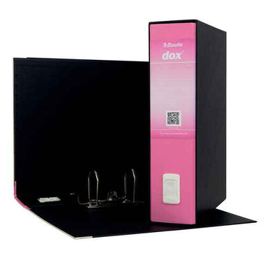 Registratore Dox 2 - dorso 8 cm - protocollo 23 x 34 cm - rosa - Esselte Dox