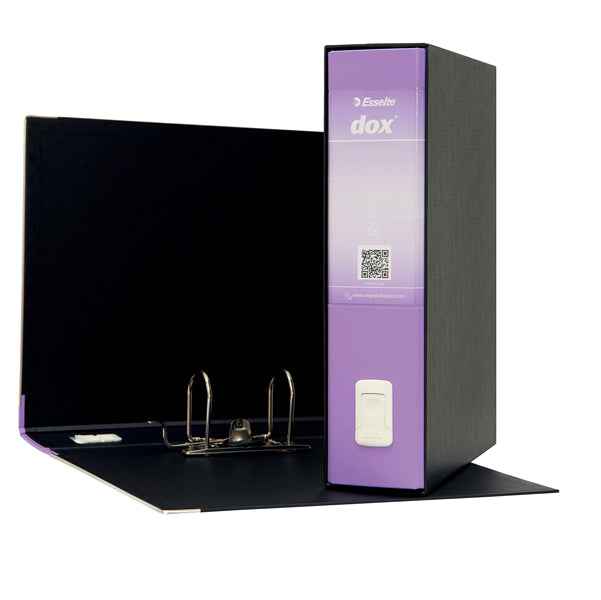 Registratore Dox 2 - dorso 8 cm - protocollo 23 x 34 cm - lilla - Esselte Dox