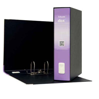 Registratore Dox 2 - dorso 8 cm - protocollo 23 x 34 cm - lilla - Esselte Dox