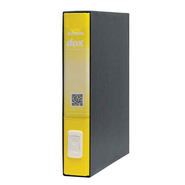 Registratore Dox 4 - dorso 5 cm - commerciale 23 x 29,7 cm - giallo - Esselte Dox